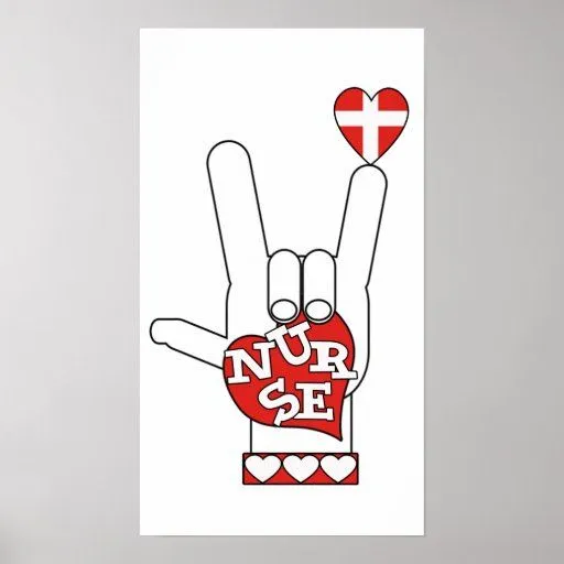 Lenguaje de signos del ASL te amo - ENFERMERA del Posters | Zazzle Lenguaje de signos del ASL te amo - ENFERMERA del Posters | Zazzle