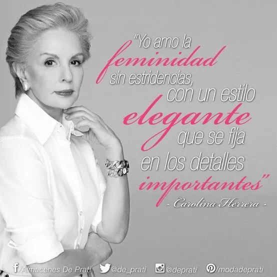 Yo amo la feminidad sin estridencias con un estilo elegante que se ... Yo amo la feminidad sin estridencias con un estilo elegante que se ...