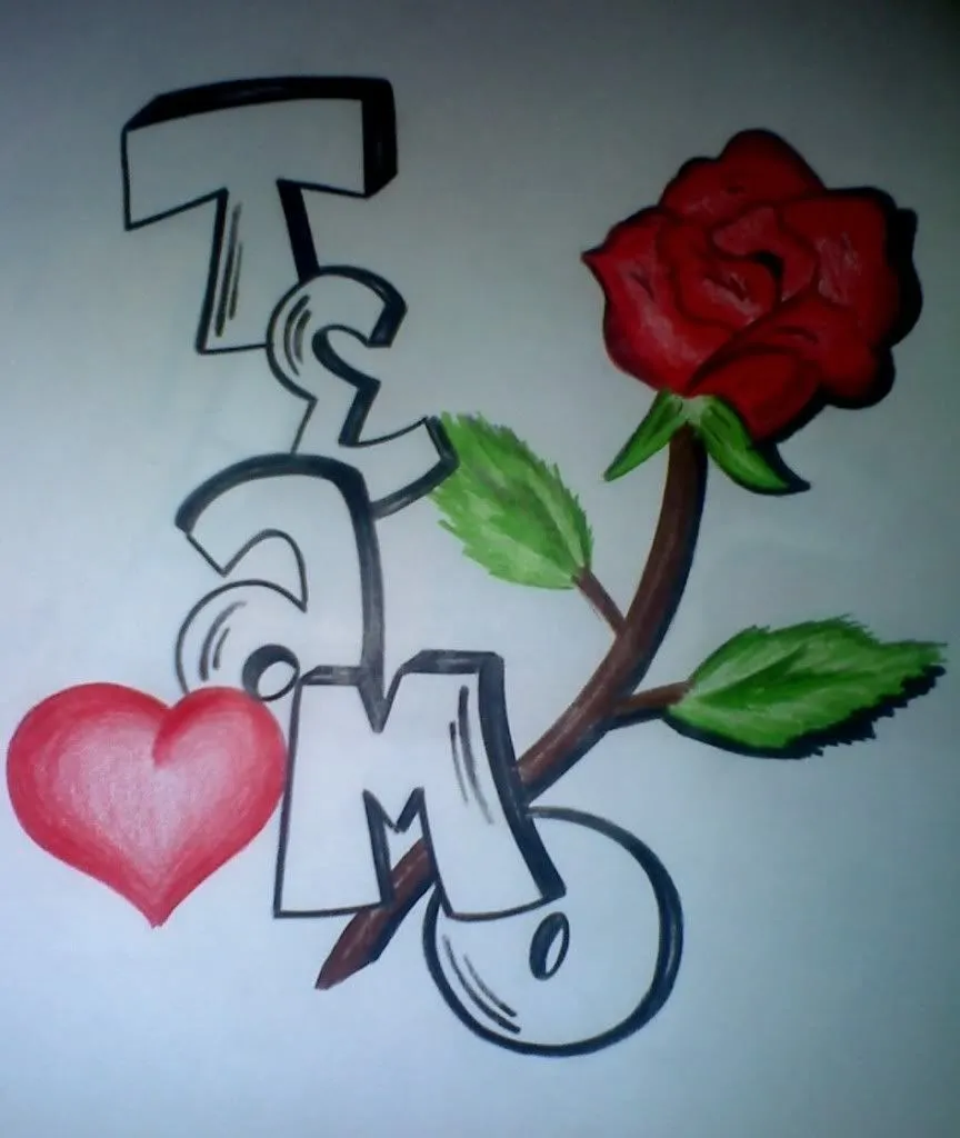 Te amo en letras graffiti - Imagui