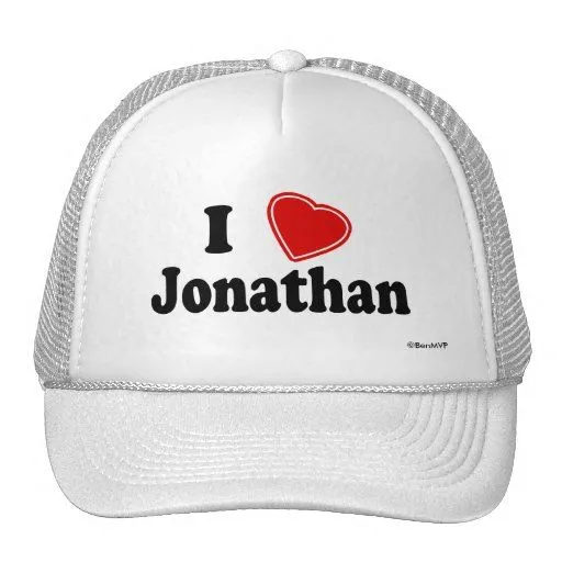 Amo Jonatán Gorras De Camionero de Zazzle.