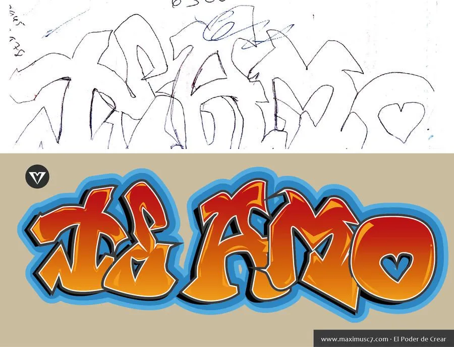 DeviantArt: More Like Te Amo / I Love You * Graffiti Digital by ...