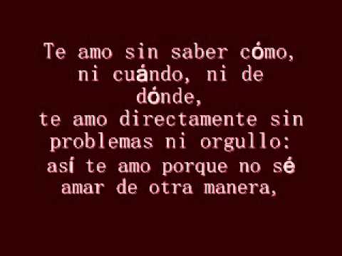 No te amo - Pablo Neruda - YouTube