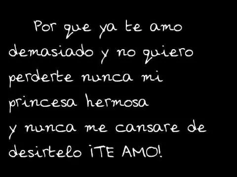 TE AMO MI PRINCESA HERMOSA TE ADORO BB - YouTube