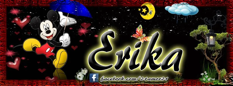 Amor-Amor: Portadas para tu Facebook con tu nombre, Erika