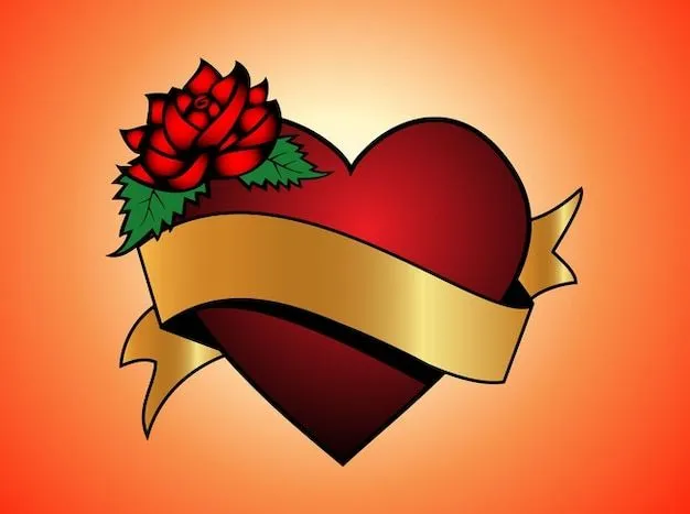 Amor corazón floral oro pancarta vector | Descargar Vectores gratis Amor corazón floral oro pancarta vector | Descargar Vectores gratis