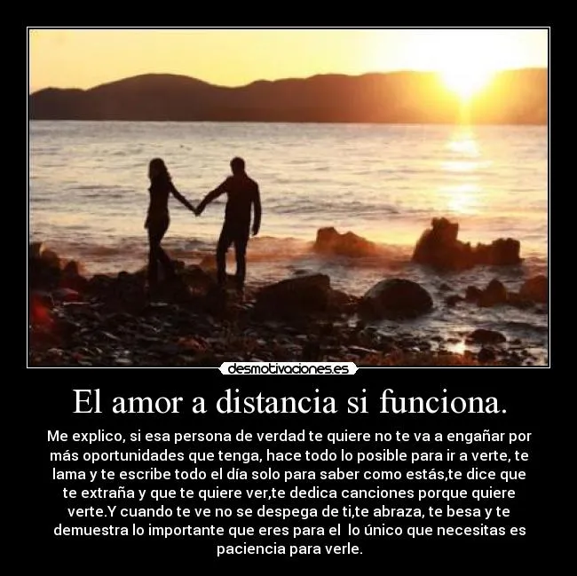 El amor a distancia si funciona. | Desmotivaciones