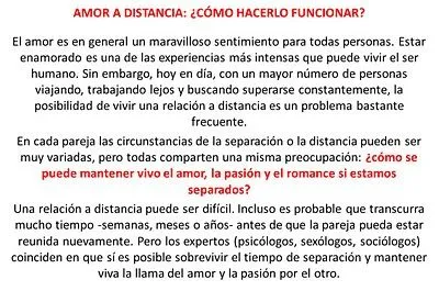 Amor a distancia : Test de Amor y Desamor