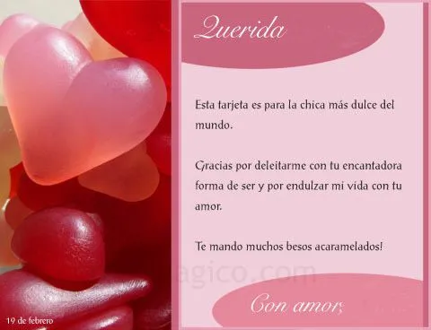 Un Amor Dulce - Tarjetas de Amor para Imprimir y Compartir en ...