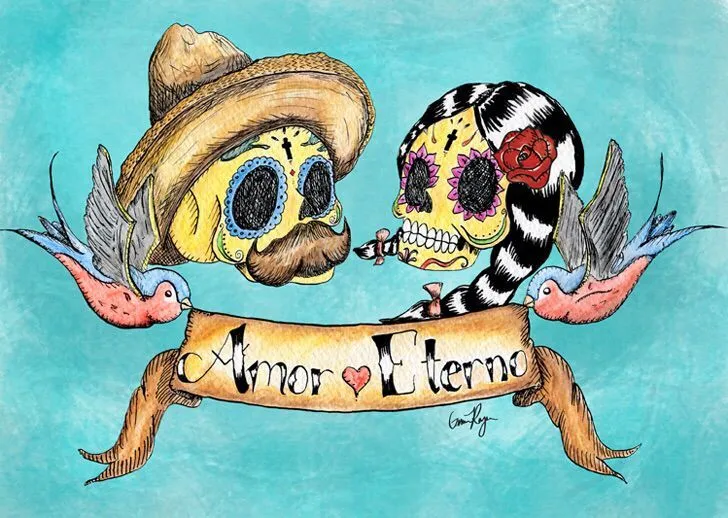 Amor eterno | Calaveras mexicanas | Pinterest | Amor