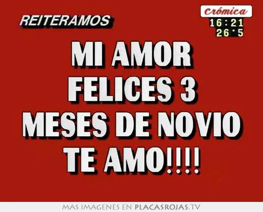 Felices 3 meses de novios - Imagui