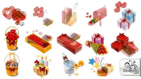 Dia del amor, iconos y vectores gratis