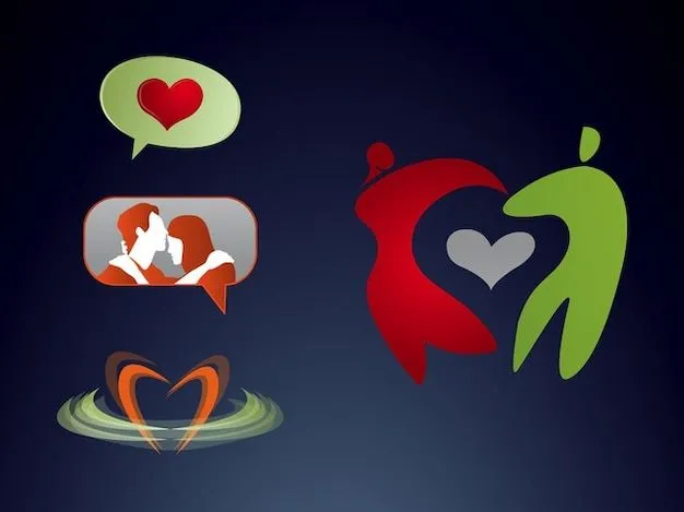 Amor joven habla logos burbuja | Descargar Vectores gratis