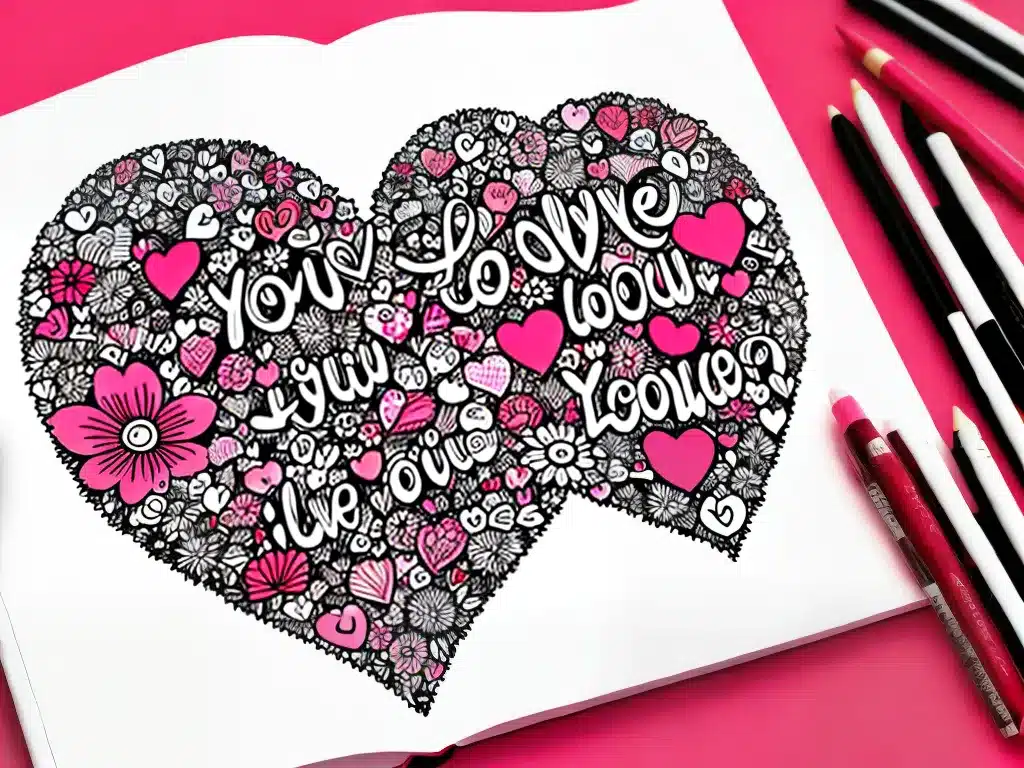 Amor en Lápiz: Dibujos para Imprimir y Colorear Amor en Lápiz: Dibujos para Imprimir y Colorear