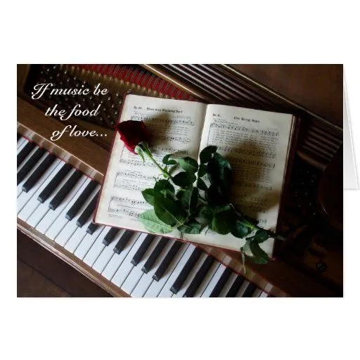 Amor musical tarjeta de Zazzle.