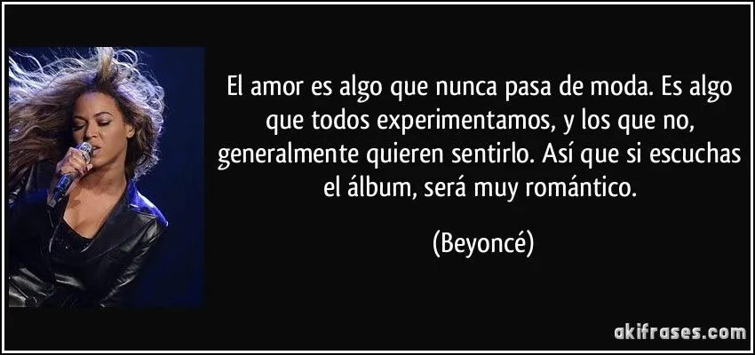 El amor es algo que nunca pasa de moda. Es algo que todos...