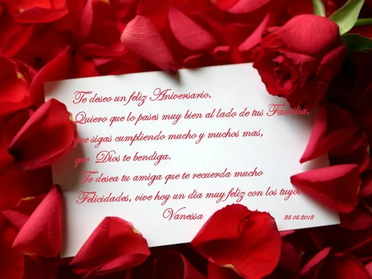 Feliz aniversario mi amor poema - Imagui