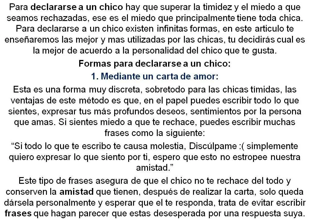 Amor Poemas Frases Cartas: Como declararse a un chico Amor Poemas Frases Cartas: Como declararse a un chico
