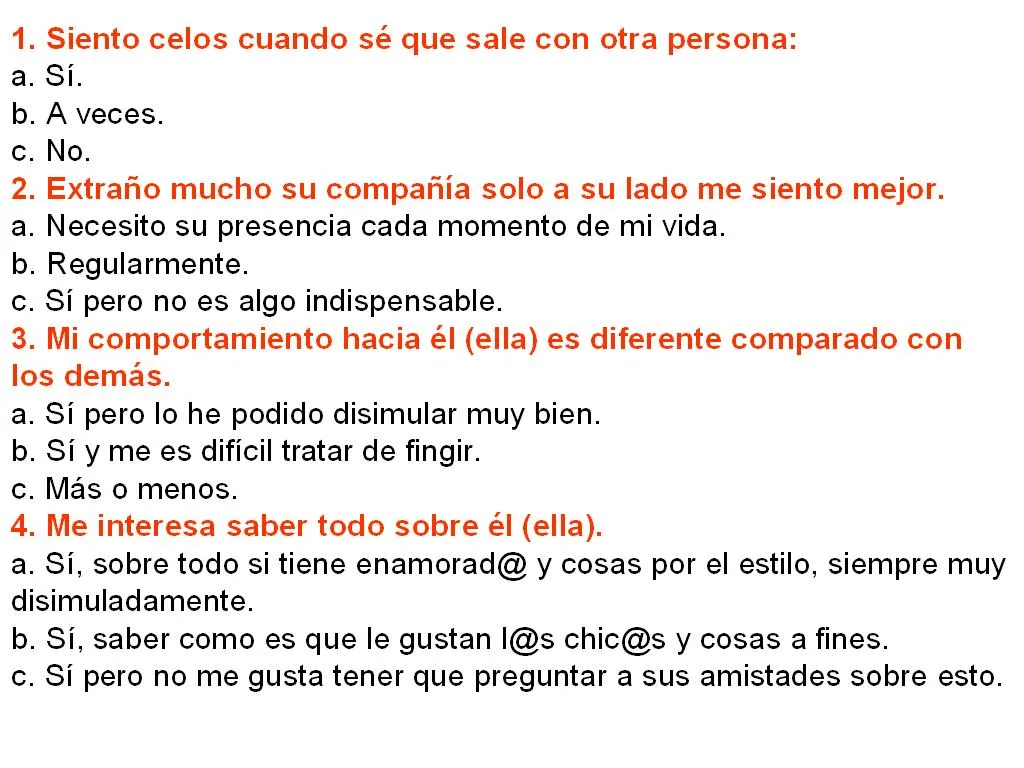 Amor Poemas Frases Cartas: Test estoy enamorada de mi novio