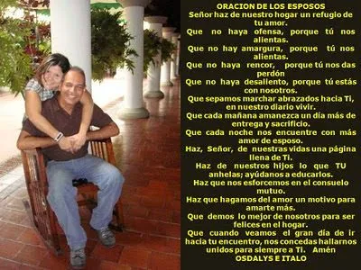 UN AMOR HECHO REALIDAD: ORACION DE LOS ESPOSOS UN AMOR HECHO REALIDAD: ORACION DE LOS ESPOSOS