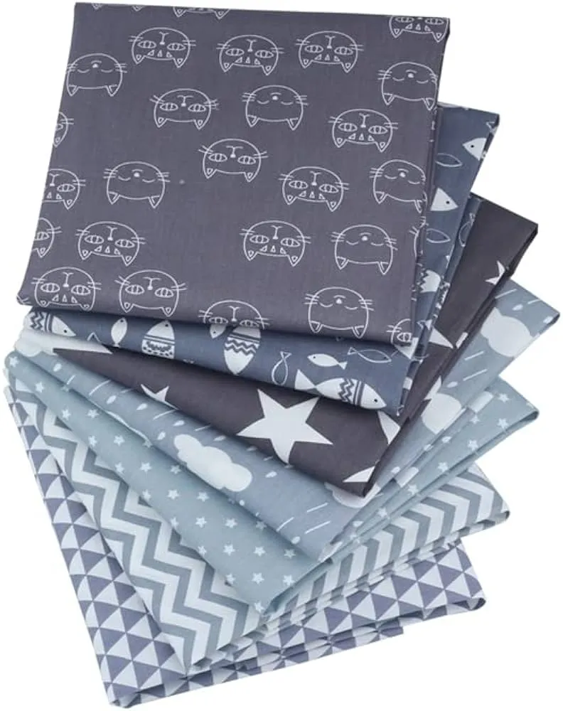 Amornphan - Juego de 6 mascarillas de costura para hacer patchwork, diseño de  gatos, color gris, diseño