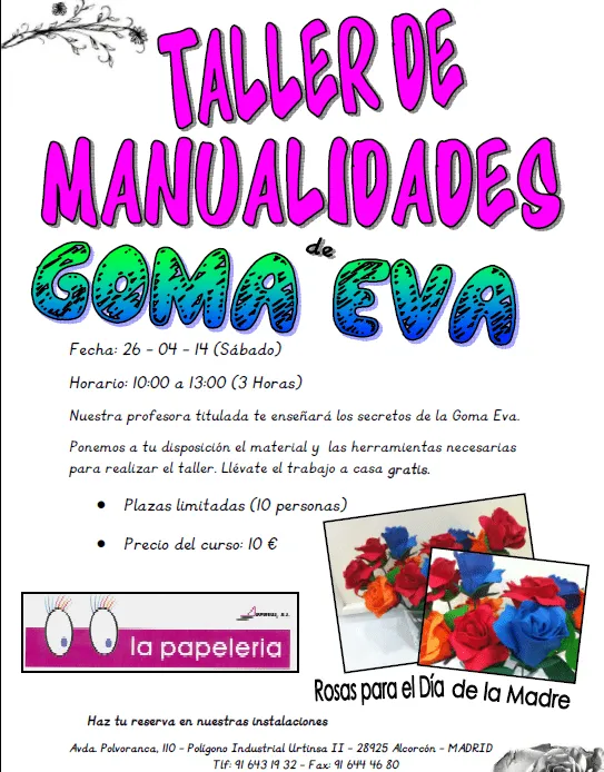 AMPA del Ramón y Cajal: taller con goma eva