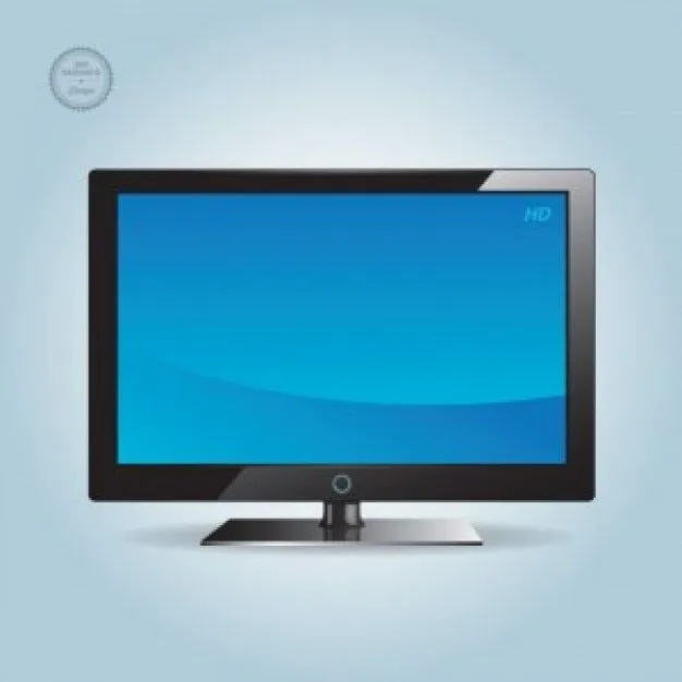 Amplia pantalla azul hd tv vector | Descargar Vectores gratis
