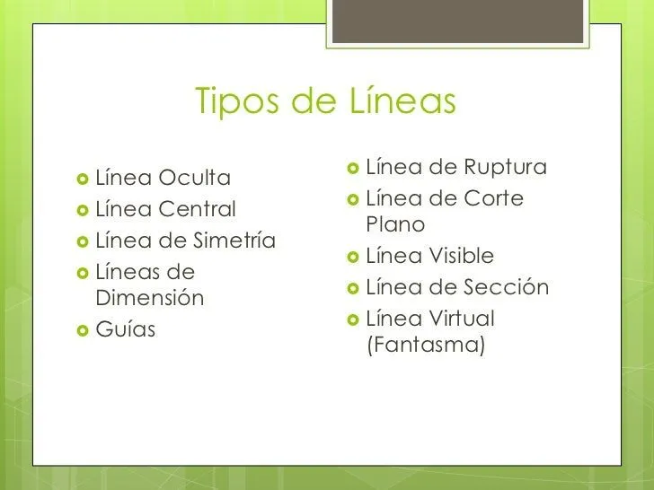 &quot;TIPOS DE LINEA&quot;