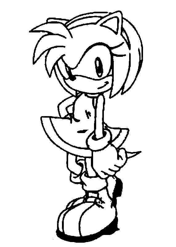 Amy rose para colorear - Imagui