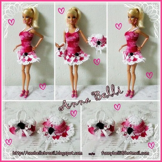Ana Belli: Roupas de Crochê para Barbie