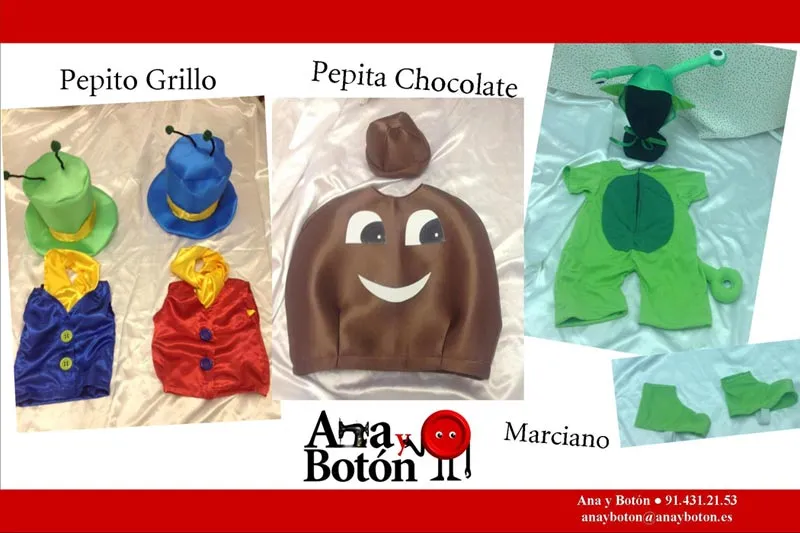 Ana y Botón, disfraces personalizados