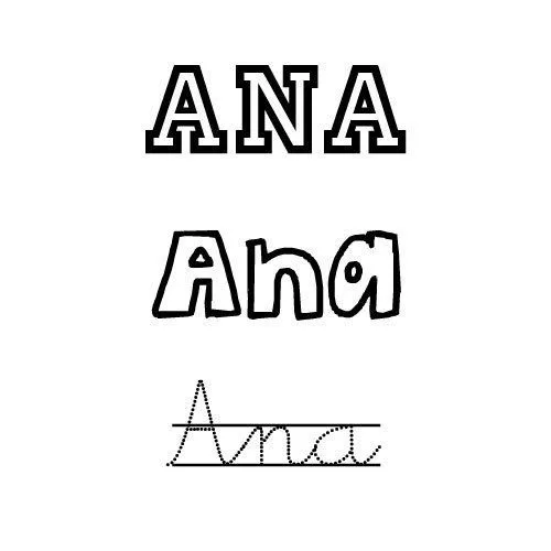 Ana para colorear e imprimir. Dibujos de nombres - Nombres del ... Ana para colorear e imprimir. Dibujos de nombres - Nombres del ...