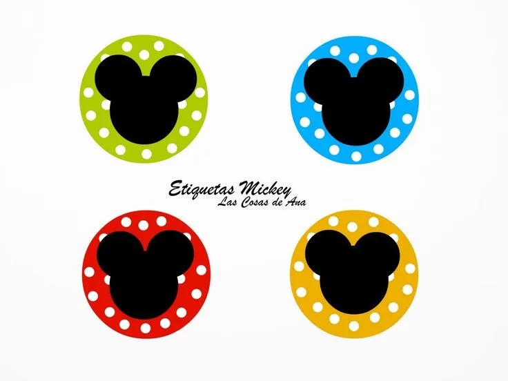 Las Cosas de Ana: ETIQUETAS MICKEY PARA IMPRIMIR I. | IDEAS ...