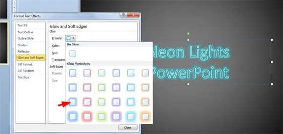 Añadir Efecto de Neón en un Texto de PowerPoint : : Plantillas ... Añadir Efecto de Neón en un Texto de PowerPoint : : Plantillas ...