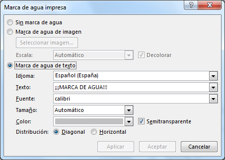 Añadir marcas de agua en MS Word 2013 y modificar su ... Añadir marcas de agua en MS Word 2013 y modificar su ...