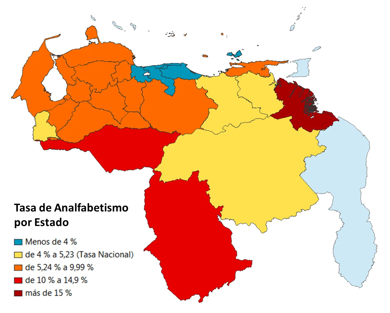 Analfabetismo: entre 1,23 y 57,9 | Observatorio Educativo de Venezuela