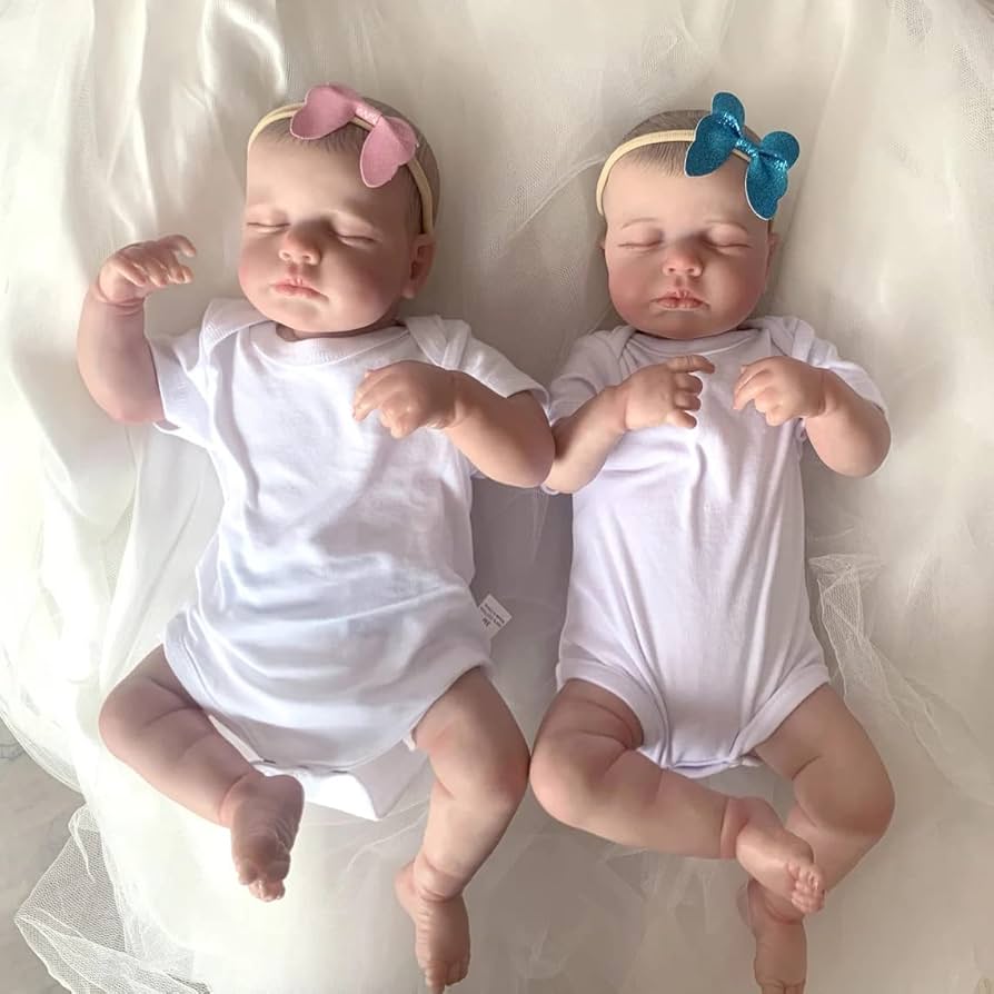 Anano Muñecas de bebé recién nacidas realistas, gemelas durmiendo 20  pulgadas, niña recién nacida, linda vida real, 2 bebés con venas grises,  cuerpo de tela suave y pesada : Amazon.com.mx: Juguetes y