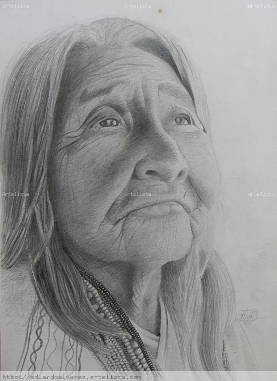 Anciana indigena Eduardo jose Alvarez Duran - Artelista.com