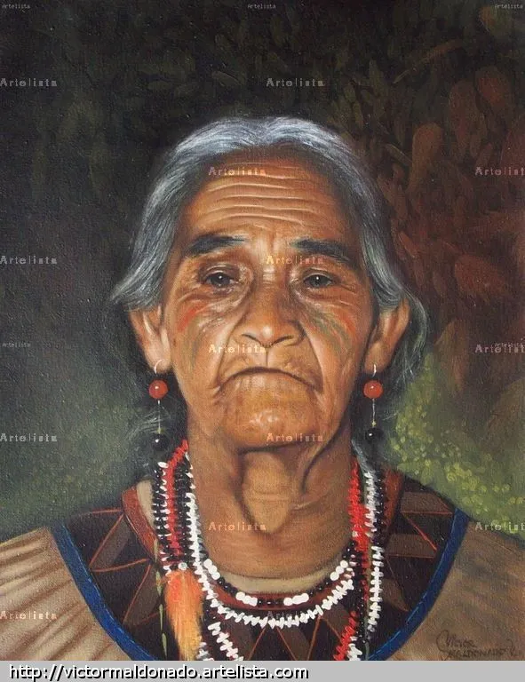 Anciana Indigena VICTOR MALDONADO - Artelista.