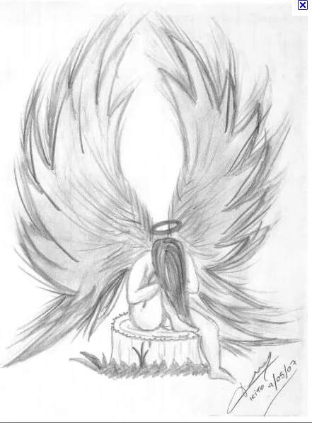 ángel anime dibujo - Imagui