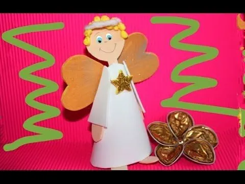 Angel para árbol de Navidad o adorno con moldes - YouTube Angel para árbol de Navidad o adorno con moldes - YouTube