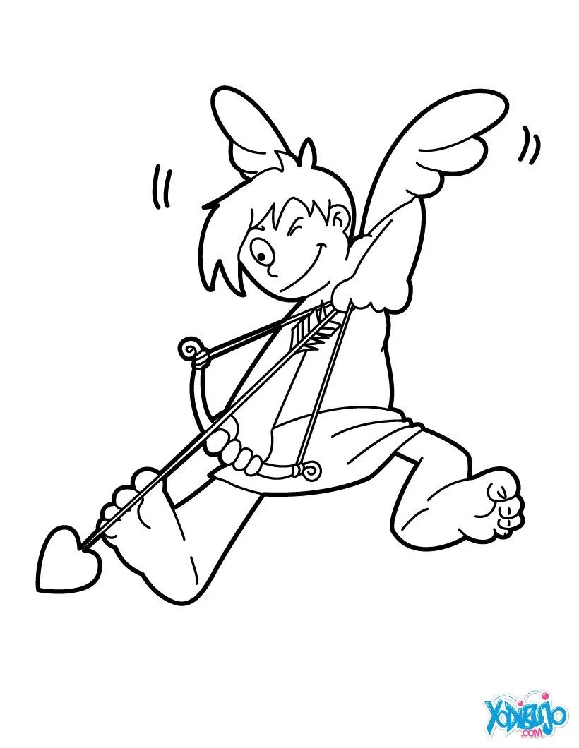 Dibujos DEL ANGEL CUPIDO para colorear - Angel del Amor