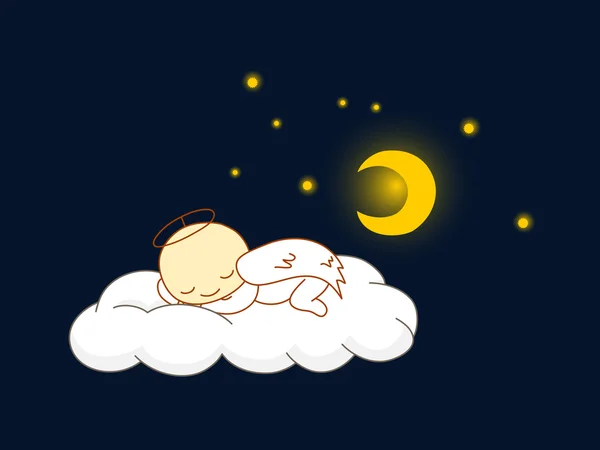 Angel durmiendo — Vector stock © zsooofija #7784828