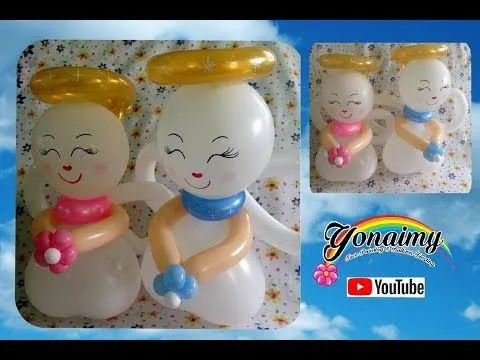 COMO HACER UN ANGEL CON GLOBOS PARA CENTROS DE MESA . - YouTube COMO HACER UN ANGEL CON GLOBOS PARA CENTROS DE MESA . - YouTube