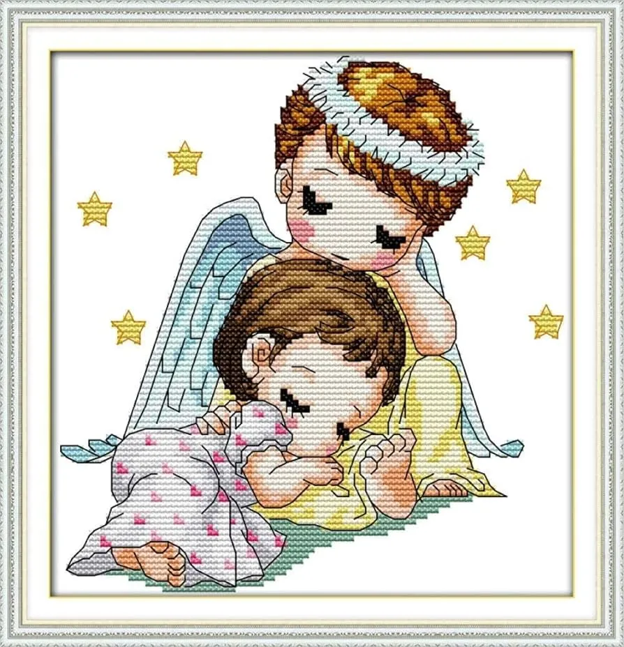 Ángel de la guarda contado impreso en tela DMC 11CT Kits de punto de cruz bordado conjuntos de costura decoración del hogar : Amazon.com.mx: Hogar y Cocina Ángel de la guarda contado impreso en tela DMC 11CT Kits de punto de cruz bordado conjuntos de costura decoración del hogar : Amazon.com.mx: Hogar y Cocina