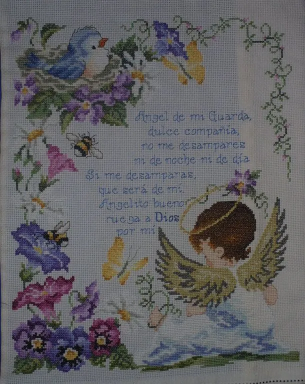 angel de la guarda punto de cruz | Aprender manualidades es ... angel de la guarda punto de cruz | Aprender manualidades es ...
