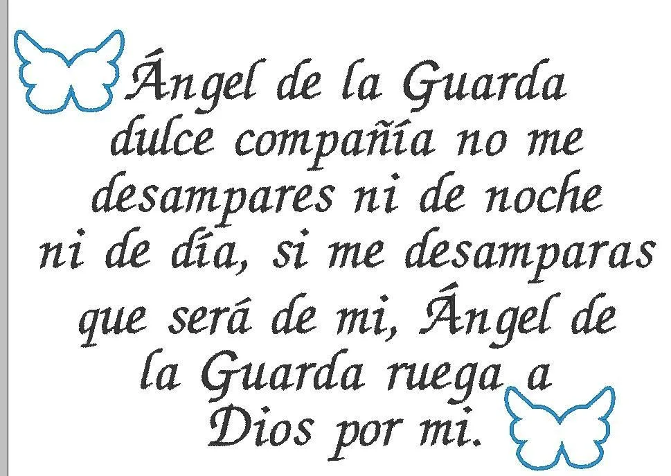Ángel guardián oración bordado diseño digital español máquina - Etsy México Ángel guardián oración bordado diseño digital español máquina - Etsy México