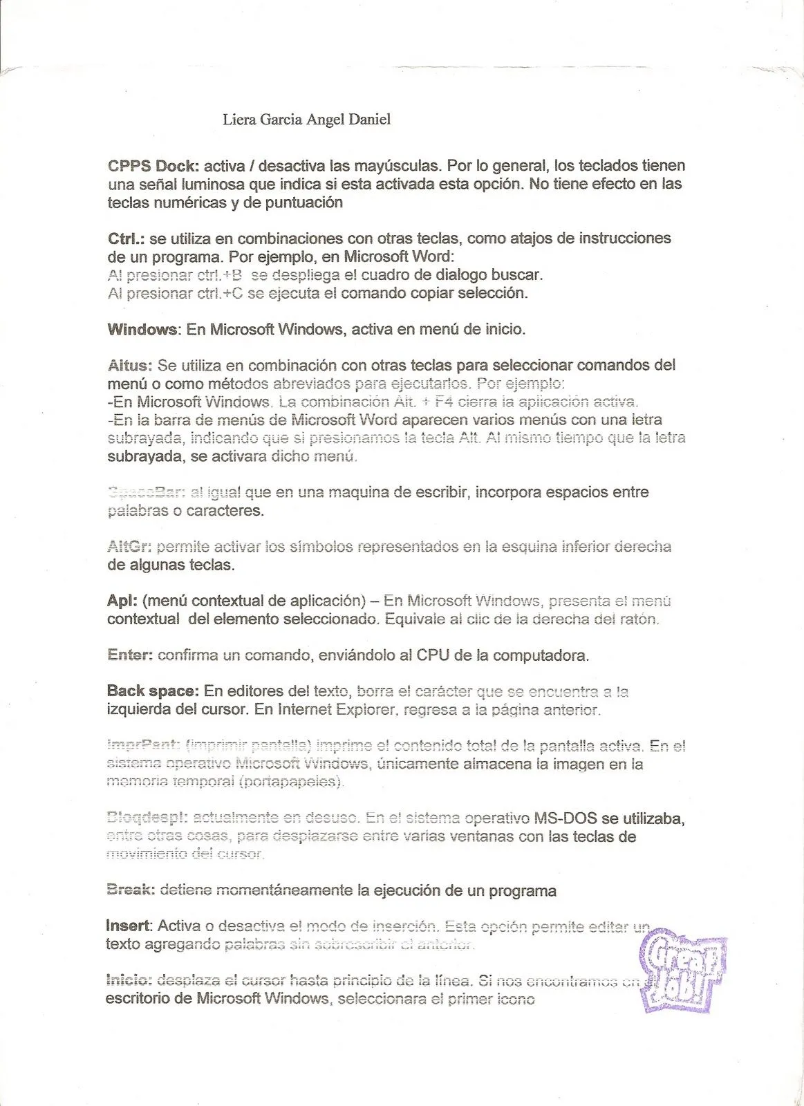 Angel Liera: Botones del teclado sus funciones