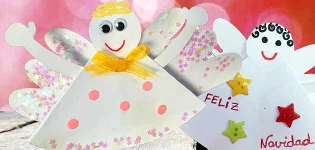 Ángel de papel. Manualidades con plantillas Ángel de papel. Manualidades con plantillas