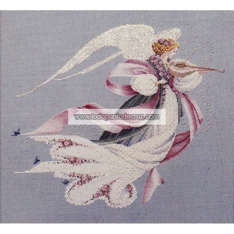 El Ángel de la Primavera esquema punto de cruz Lavender Lace Angel El Ángel de la Primavera esquema punto de cruz Lavender Lace Angel