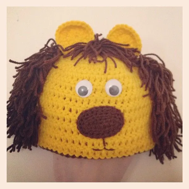 Gorro de leon tejido - Imagui